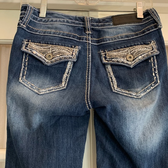 Firm price- Rue21 dark wash low rise boot cut curvy jeans - Picture 3 of 11